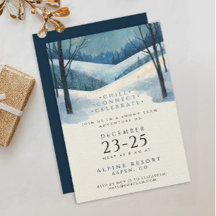Invitation Retraite Montagne Bleue de l'Entreprise Moderne Aq