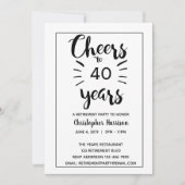 Invitation Retraite noire et blanche (Devant)