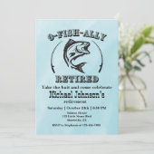 Invitation Retraite O-fish à la retraite pêche amusante (Debout devant)