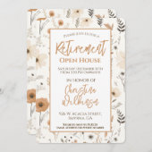 Invitation Retraite Open House Party Boho Floral (Devant / Derrière)