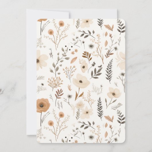 Invitation Retraite Open House Party Boho Floral (Dos)