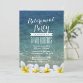 Invitation Retraite Party Beach Floral (Debout devant)