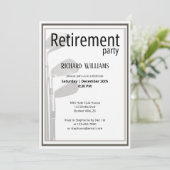 Invitation Retraite Party Golf Modern Entreprise Noir Blanc (Debout devant)