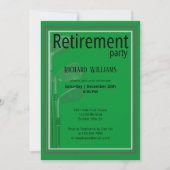 Invitation Retraite Party Golf Moderne Entreprise Vert Noir (Devant)