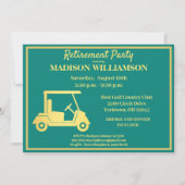 Invitation Retraite Party Golf Vert & Or     (Devant)