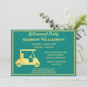 Invitation Retraite Party Golf Vert & Or     (Debout devant)