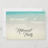 Invitation Retraite Party Photo Moderne Typographie Design (Dos)