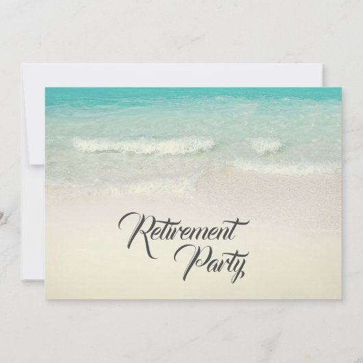 Invitation Retraite Party Photo Moderne Typographie Design (Dos)