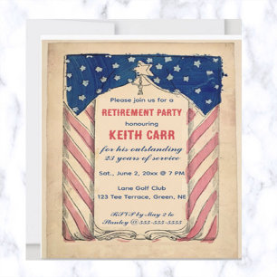 Invitation Retraite patriotique Editable USA