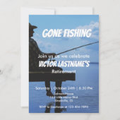 Invitation Retraite Pêche Coucher du soleil Retraité Pêcheur (Devant)