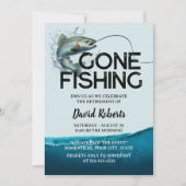 Invitation Retraité Pêche Extérieure Homme Retraite (Devant)