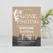 Invitation Retraité Pêche Rustique Kraft Retraite (Debout devant)