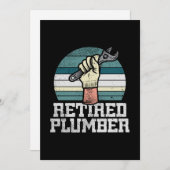Invitation Retraite Plumber Pension (Devant / Derrière)