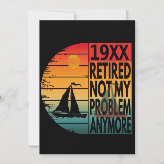 Invitation Retraité Plus Mon Problème (Devant)