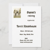 Invitation Retraite pour le golfeur qui aime le golf. Grand (Dos)