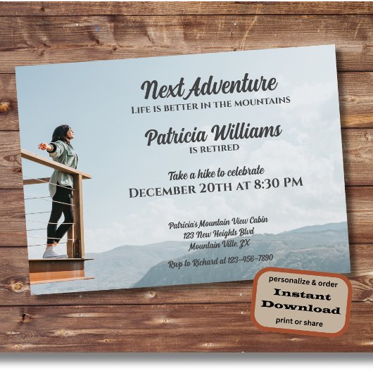 Invitation Retraite Prochaine aventure La vie est meilleure f