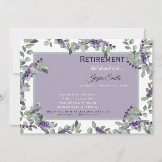 Invitation Retraite "qui n'aspire pas" Lavender (Devant)