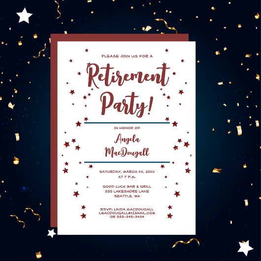 Invitation Retraite, Red Stars,