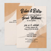 Invitation Retraite Relax & Retire Société Farewell Party (Devant / Derrière)