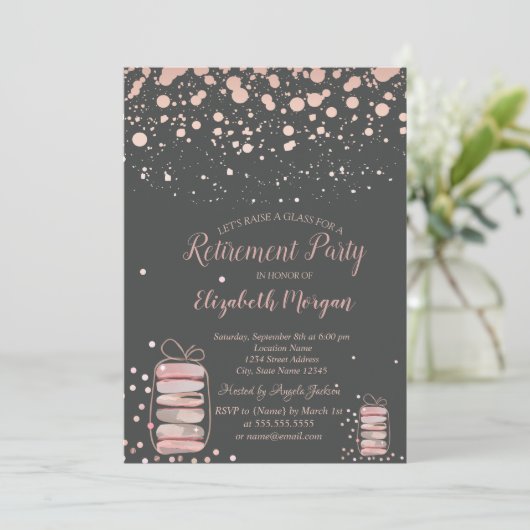 Invitation Retraite Rose de Macarons (Debout devant)