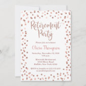Invitation Retraite Rose d'invitation Gold Confetti (Devant)