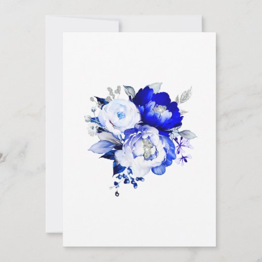 Invitation Retraite Royal Blue et Dusty Blue Enregistrer la d (Dos)