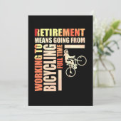 Invitation Retraite Signifie Travailler Pour Le Vélo (Debout devant)