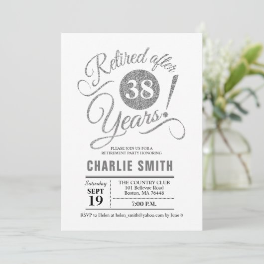 Invitation Retraite - Silver White (Debout devant)