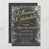 Invitation Retraite Starry Chalkboard Sky (Devant / Derrière)
