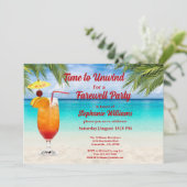 Invitation Retraite Summer Farewell Cocktail Beach Party (Debout devant)