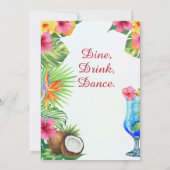 Invitation Retraite Tropical Summer Dine & Cocktail Party (Dos)