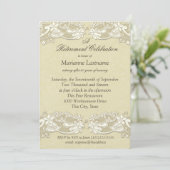 Invitation Retraite Vintage ancienne florale (Debout devant)