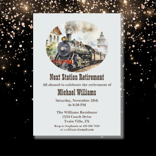 Invitation Retraite Voyage Rolling Party Train Prochain Gare