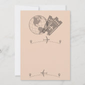 Invitation Retraite Voyage Thème Partie Bon Voyage Globe (Dos)