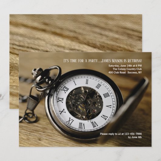 Invitation Retraite Watch (Devant / Derrière)