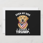 Invitation Retriever Même Mon Chien Aime Trump USA Drapeau (Devant)