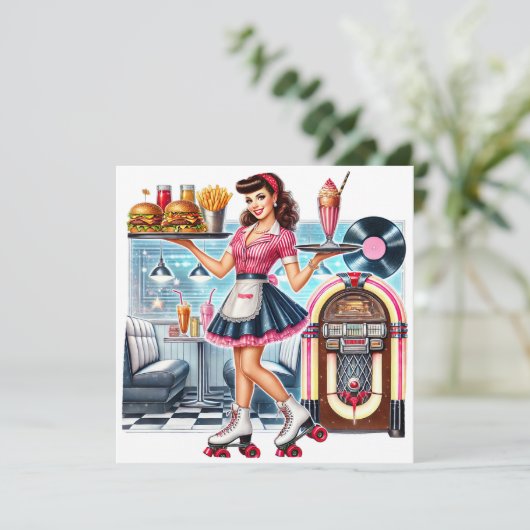 Invitation Rétro (Debout devant)