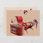 Invitation Retro 1940 Cocktail Party (Devant / Derrière)