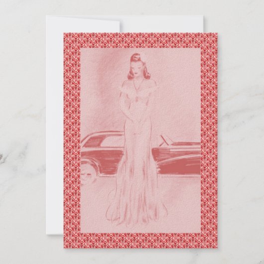 Invitation Retro 1940s Dîner & Dancing (Devant)