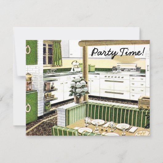 Invitation Retro 1940s Dinner Party (Devant)