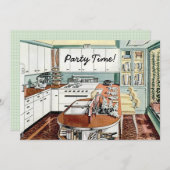 Invitation Retro 1940s Dinner Party (Devant / Derrière)