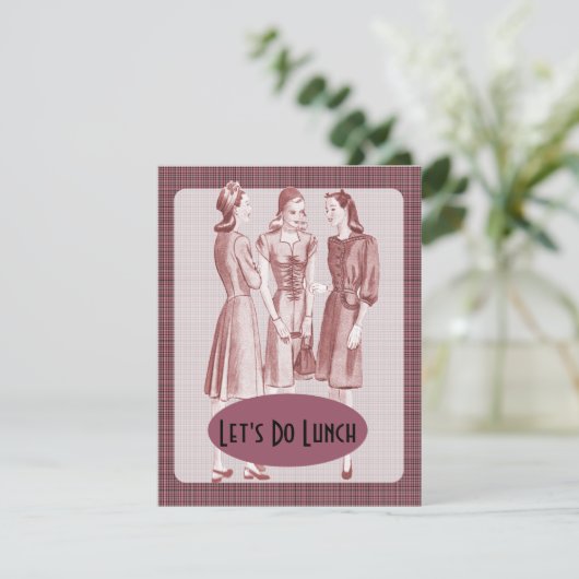 Invitation Retro 1940s Luncheon V2 (Debout devant)