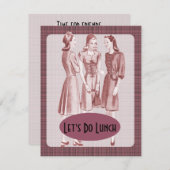 Invitation Retro 1940s Luncheon V2 (Devant / Derrière)