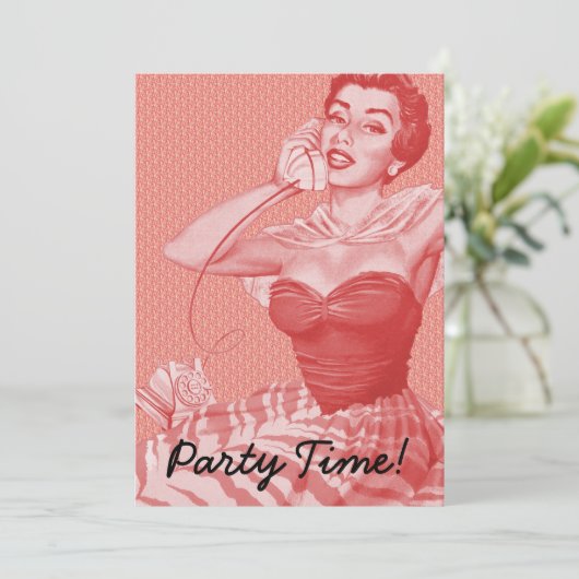 Invitation Retro 1950 (Debout devant)