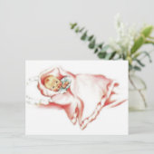 Invitation Retro 1950 Baby Girl Shower (Debout devant)