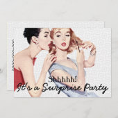 Invitation Retro 1950 Surprise Birthday Party (Devant / Derrière)