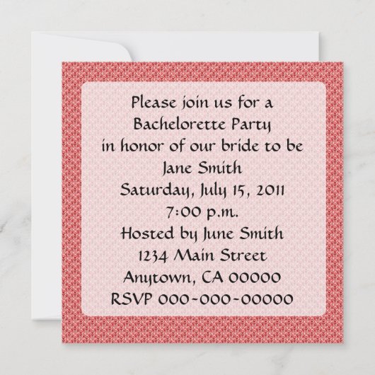 Invitation Retro 1960 Bachelorette Party (Dos)