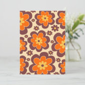 Invitation Retro 1960s Style Floral (Debout devant)