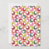 Invitation Retro 1970 Lime Green and Pink Christmas Party (Dos)