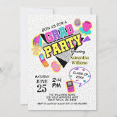 Invitation Retro 1990s Graduation Party (Devant)